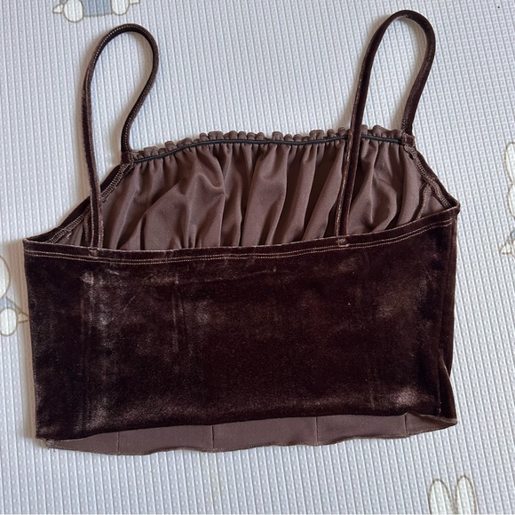 SHEIN brown velvet too corset style - Picture 3 of 4